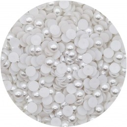 Jumatati de perle albe de lipit, 50g, 8mm