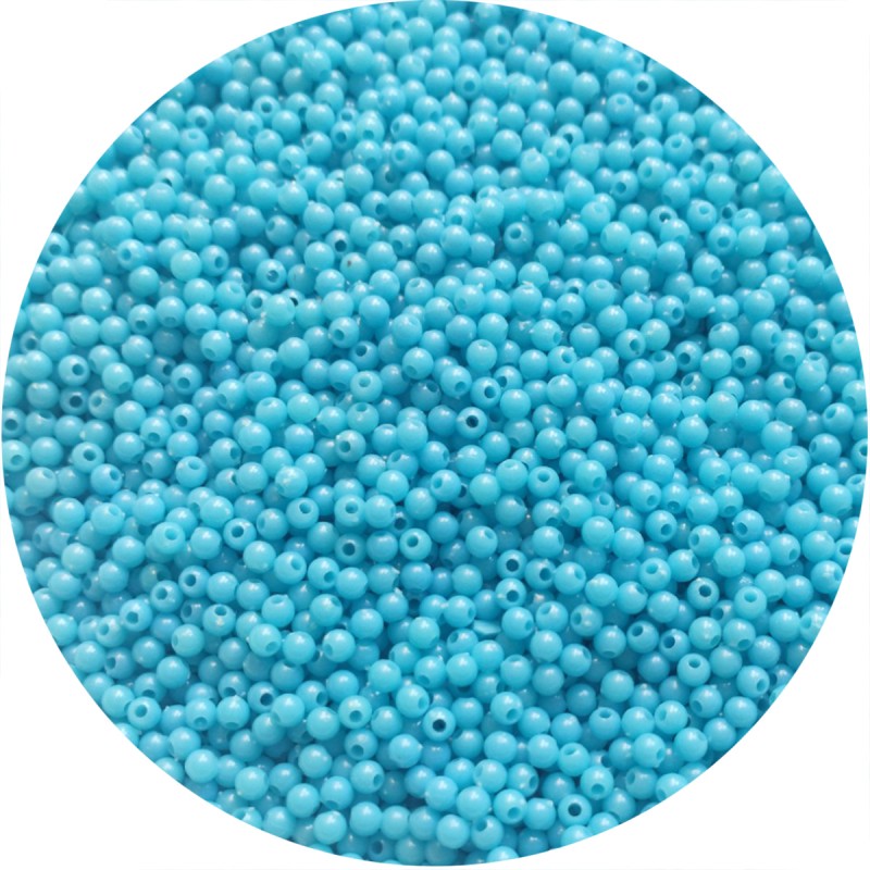 Margele Plastic Bleu 50g, bilute 4mm