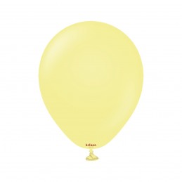 Baloane Latex Kalisan Macaron Yelllow 13cm, 100buc