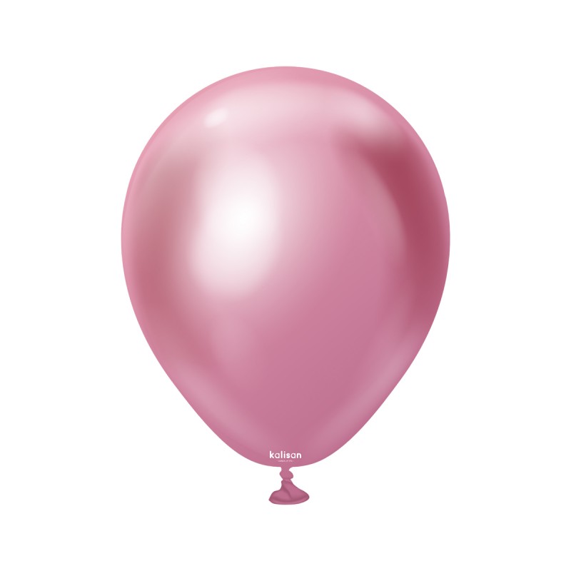 Baloane Latex Kalisan Chrome Pink 13cm, 100buc