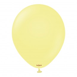 Baloane Latex Kalisan Macaron Yellow 30cm, 100buc