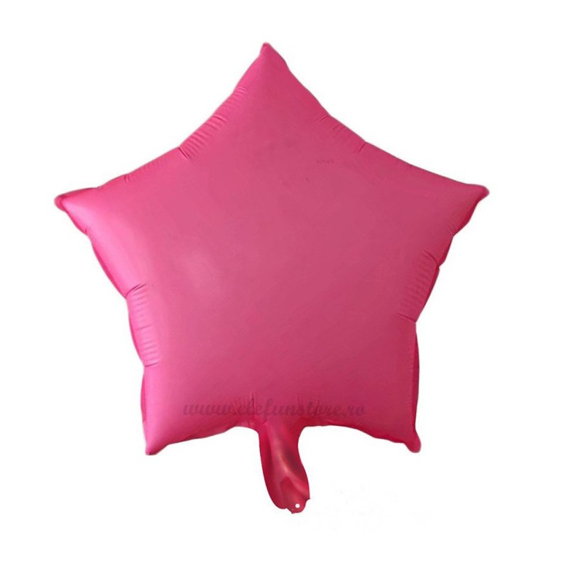 Balon Stea Roz Neon 45cm