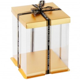 Cutie acetofan 30 cm, capac auriu