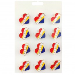 Brose Martisor 12/set inima...