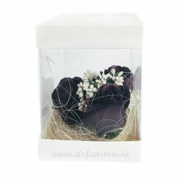 Cutie acetofan 13 cm, capace albe