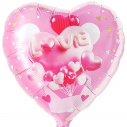 Balon folie inima roz LOVE...