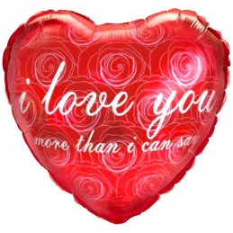 Balon folie inima rosie TE...