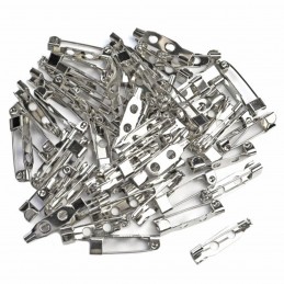 Set 1000 ace brosa argintii 2,5 cm, baza cu 2 orificii Set 1000 ace brosa argintii 2,5 cm, baza cu 2 orificii