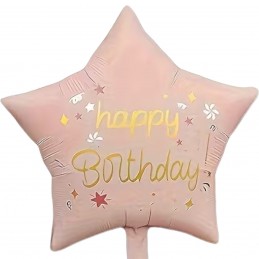 Balon folie stea roz mat...