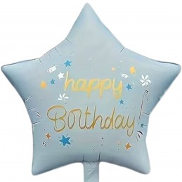 Balon folie stea bleu mat...