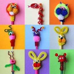 Set 100 Chenille - Sarma Plusata Roz 30cm*5mm