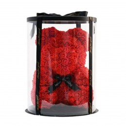 Cutie acetofan rotunda 30 cm, capac negru