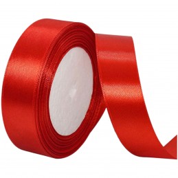 Panglica satin rosu 2cm, 22m