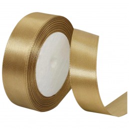 Panglica satin auriu 2cm, 22m
