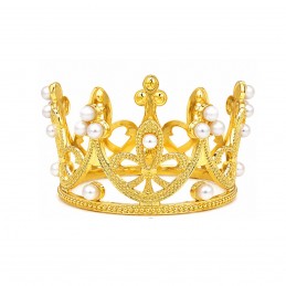 Coronita aurie din metal cu...