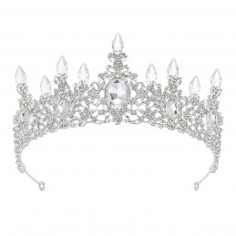 Tiara regala argintie cu...