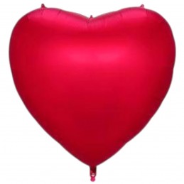 Balon folie inima rosu mat...