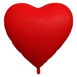 Balon folie inima rosu mat...