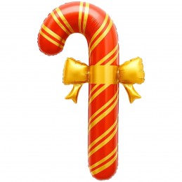 Balon folie candy cane rosu...