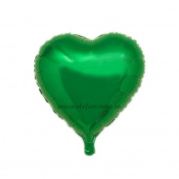 Balon Inima Verde Metalizat 45cm