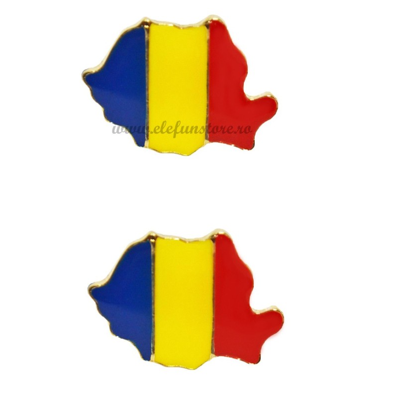 Set 2 Insigne Harta Romania