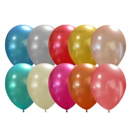 Set 100 Baloane Multicolore Metalizate 26 cm