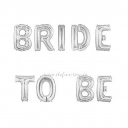 Set Litere Bride To Be 40cm Argintii