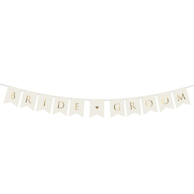 Banner Bride & Groom Auriu 1.55m
