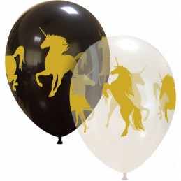 Set 10 baloane Unicorni Gold