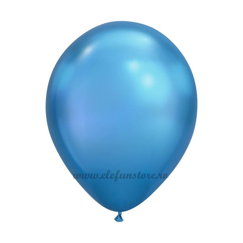 Set 10 Baloane Chrome Albastru Oglinda 30 cm