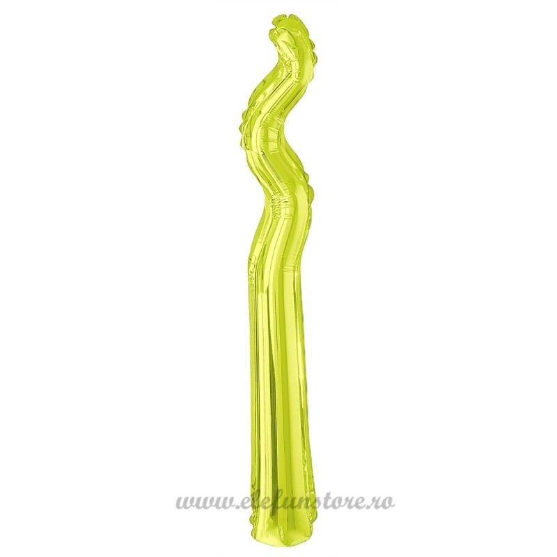 Balon Zig Zag 45 cm Verde Lime Metalizat
