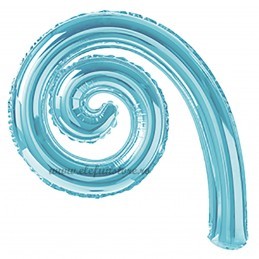 Balon Spirala Cârlionț 40 cm Bleu Metalizat