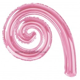 Balon Spirala Cârlionț 40 cm Roz Metalizat