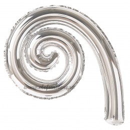 Balon Spirala Cârlionț 40 cm Argintiu Metalizat