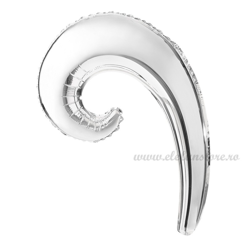 Balon Spirala 40 cm Argintiu Metalizat