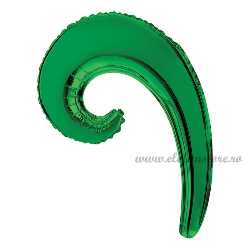 Balon Spirala 40 cm Verde Metalizat