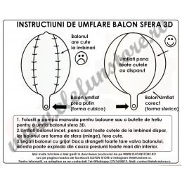 Balon Sfera 3D 60cm Roz Metalizat