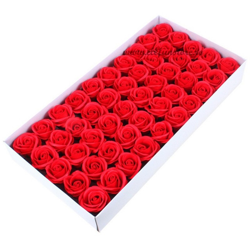 Set 50 Trandafiri de Sapun Rosii