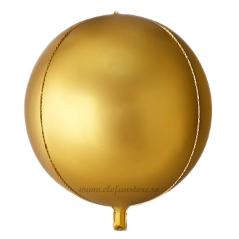 Balon Sfera 3D 25cm Auriu Satin
