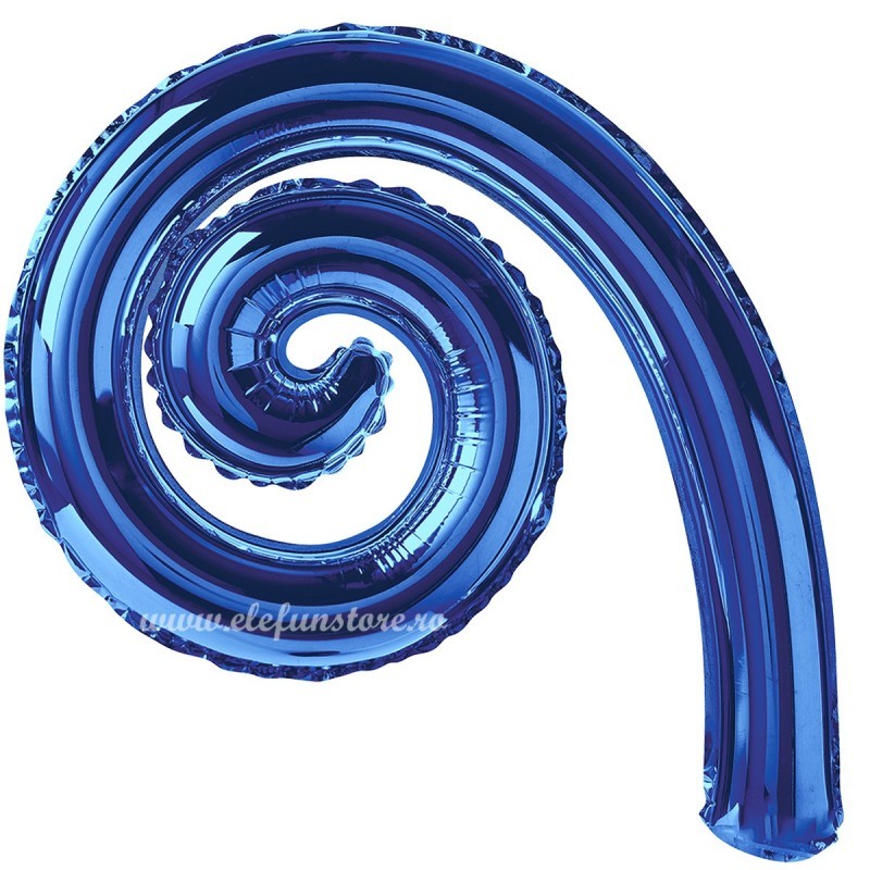 Balon Spirala Cârlionț 40 cm Albastru Metalizat