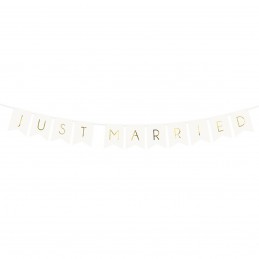 Banner Just Married White