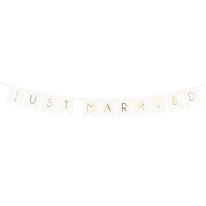 Banner Just Married White