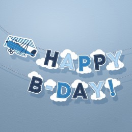 Banner Happy Birthday Aviator