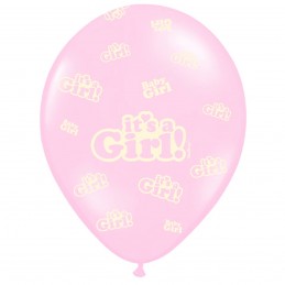 Set 5 baloane roz It's a Girl
