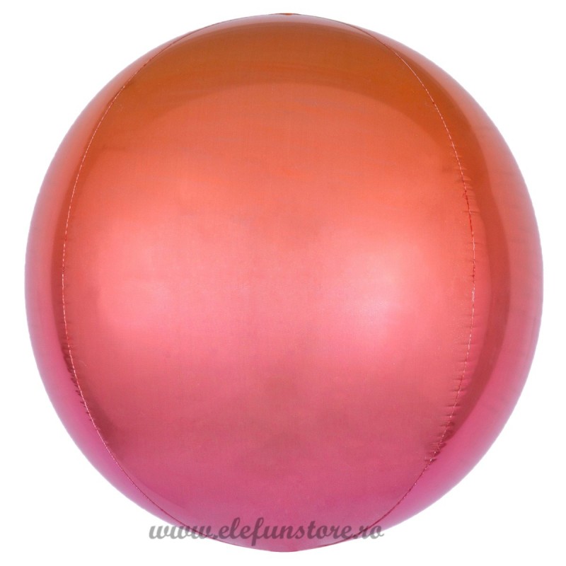 Balon Sfera 3D 60cm Degrade Portocaliu-Roz