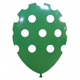 Set 10 Baloane Verde Inchis cu buline