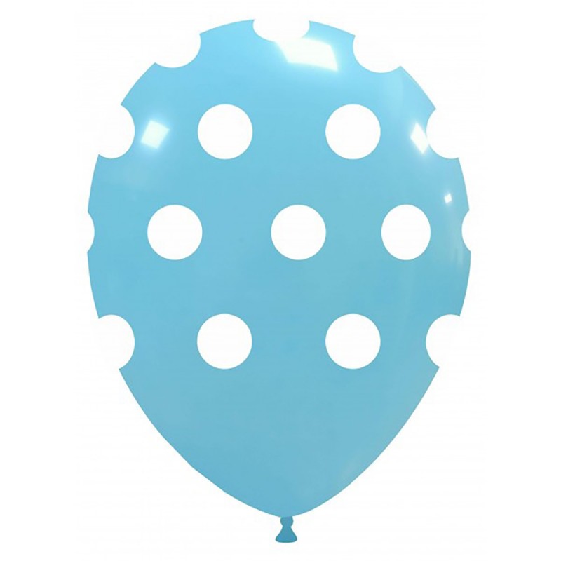 Set 10 Baloane Bleu cu buline