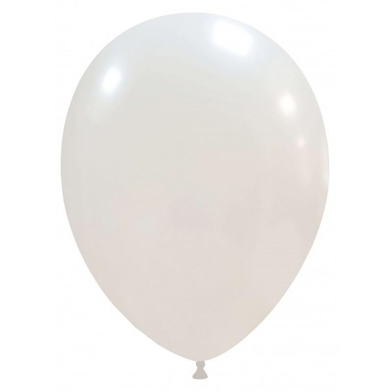 Set 100 Baloane Albe Metalizate 26 cm