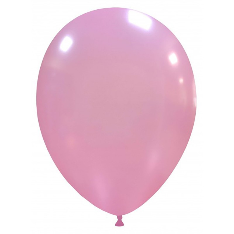 Set 100 Baloane Roz Metalizate 26 cm