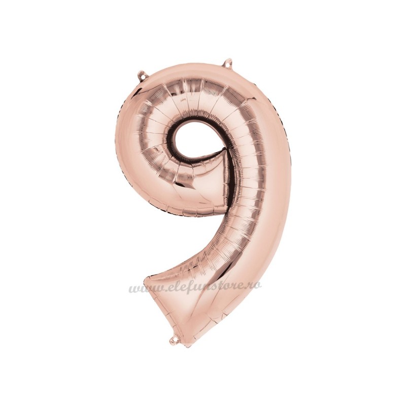Balon Cifra 9 Rose Gold 40cm